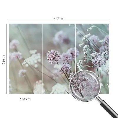 Papier peint photographique sur tissu non tissé fleurs sauvages