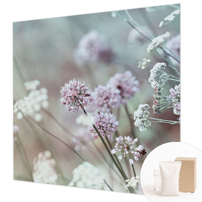 Papier peint panoramique intissé à motif de fleurs sauvages