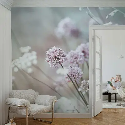 Papier peint photographique sur tissu non tissé fleurs sauvages