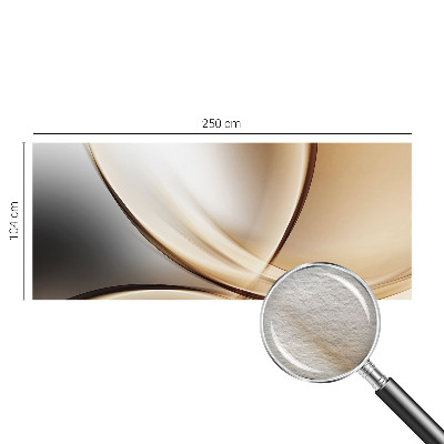Papier peint panoramique chambre adulte avec des lignes courbes