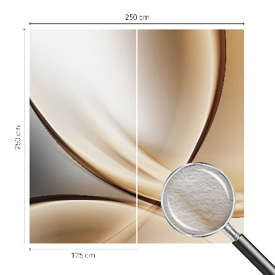 Papier peint panoramique chambre adulte avec des lignes courbes