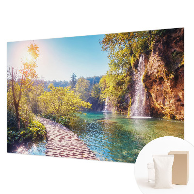 Papier peint panoramique enfant avec un motif de paysage naturel