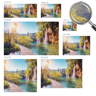 Papier peint panoramique enfant avec un motif de paysage naturel