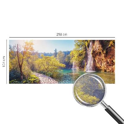 Papier peint panoramique enfant avec un motif de paysage naturel