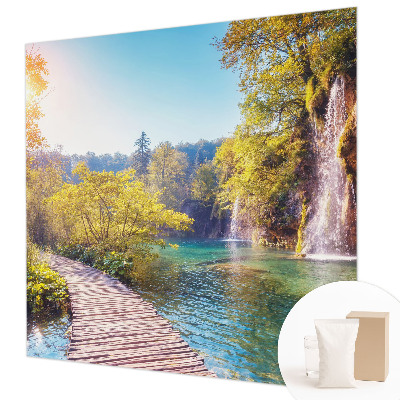 Papier peint panoramique enfant avec un motif de paysage naturel