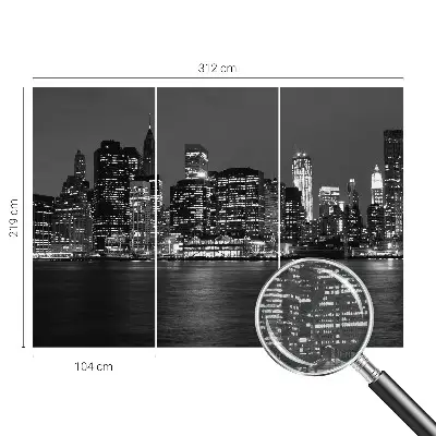 Papier peint photo grand format pour le mur métropole nocturne