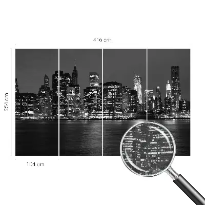 Papier peint photo grand format pour le mur métropole nocturne