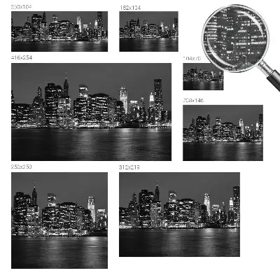 Papier peint photo grand format pour le mur métropole nocturne