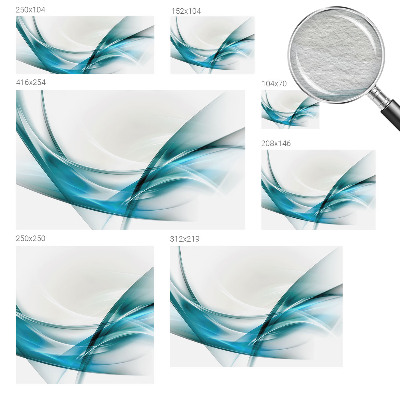 Papier peint panoramique moderne avec un motif de vagues bleues