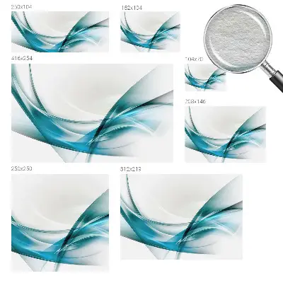 Papier peint photographique sur tissu non tissé Vagues bleues