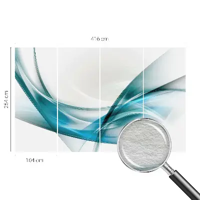 Papier peint photographique sur tissu non tissé Vagues bleues