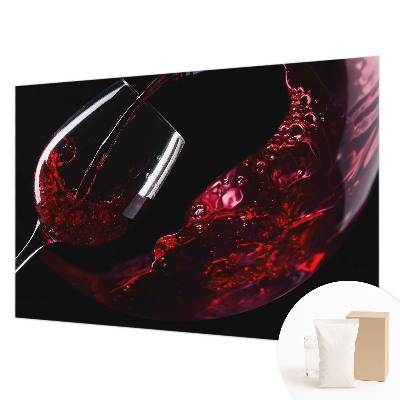 Papier peint panoramique tendance à motif de verre de vin rouge
