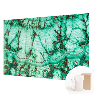 Papier peint panoramique intissé moderne à motif vert