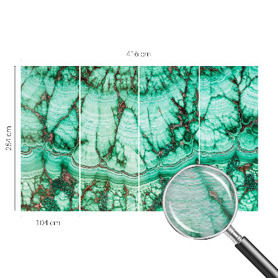 Papier peint panoramique intissé moderne Zelené vzory