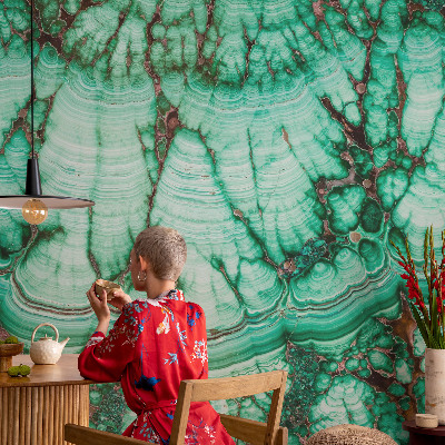 Papier peint panoramique intissé moderne Zelené vzory