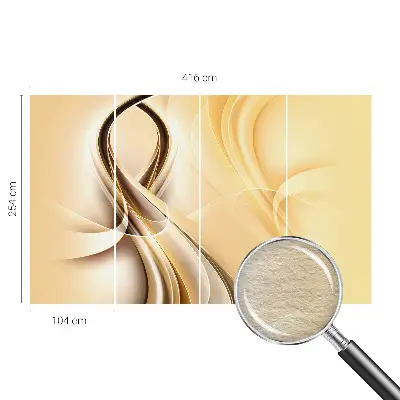 Papier peint photo imprimé sur tissu non tissé Lignes ondulées
