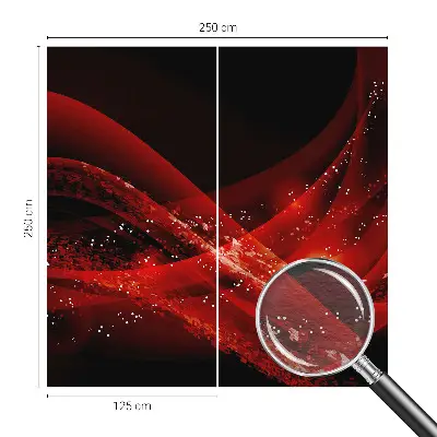 Papier peint intissé imprimé Vortex rouge