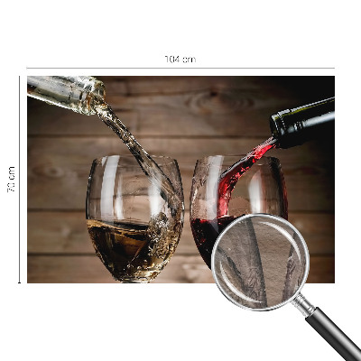 Papier peint panoramique chambre avec un motif de verres à vin