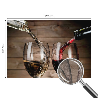 Papier peint panoramique chambre avec un motif de verres à vin