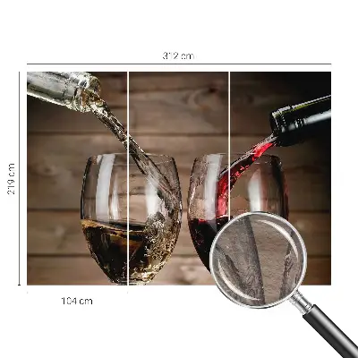 Papier peint photo imprimé sur tissu non tissé Verres de vin