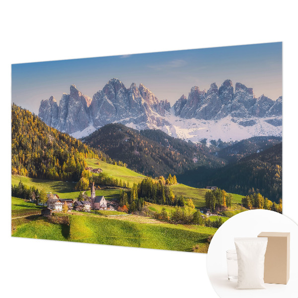 Papier peint panoramique de haute qualité avec motif de paysage de montagne