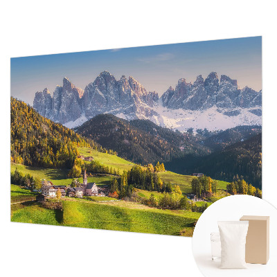 Papier peint panoramique de haute qualité avec motif de paysage de montagne