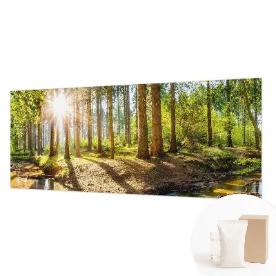 Papier peint photo imprimé sur tissu non tissé idylle forestière