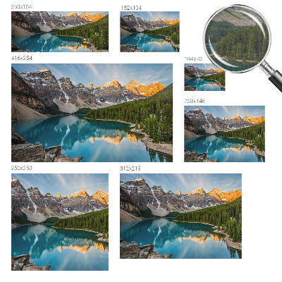 Papier peint panoramique intissé moderne avec le motif « Odraz v horách »
