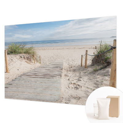 Papier peint photo intissé avec un motif de sentier en bois