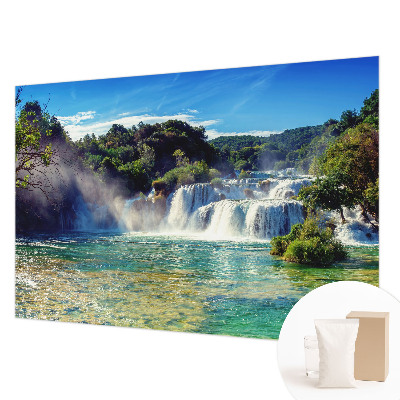 Tapisserie murale avec un motif de paysage de cascade