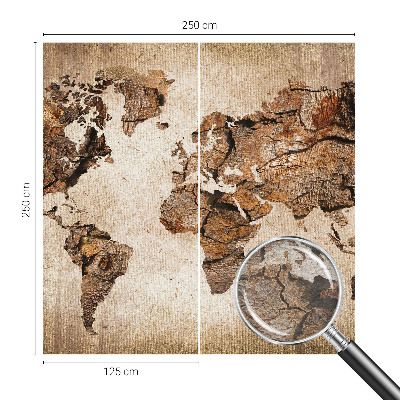 Papier peint salon moderne Drevená mapa