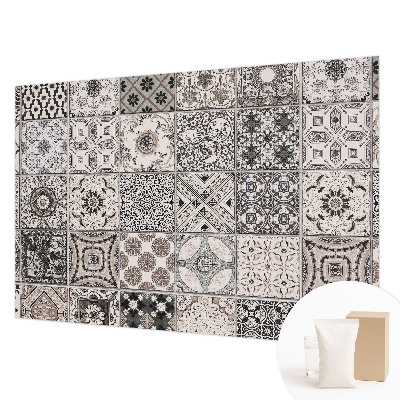 Papier peint panoramique avec des motifs de carreaux