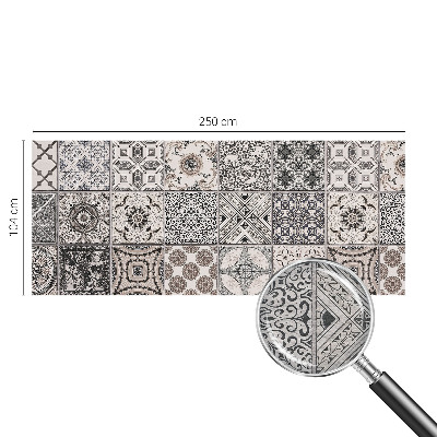 Papier peint panoramique avec des motifs de carreaux