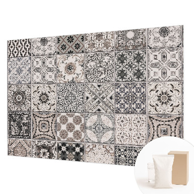 Papier peint panoramique avec des motifs de carreaux