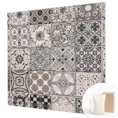 Papier peint panoramique avec des motifs de carreaux