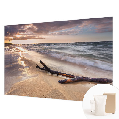 Papier peint panoramique enfant avec un motif de plage de l'Ouest