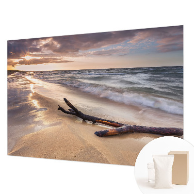 Papier peint panoramique enfant avec un motif de plage de l'Ouest