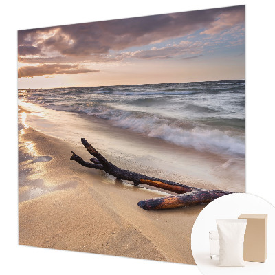 Papier peint panoramique enfant avec un motif de plage de l'Ouest