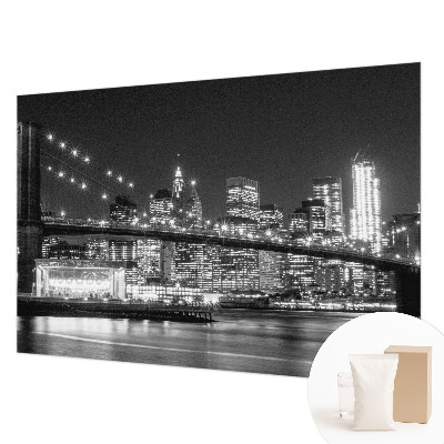 Papier peint panoramique chambre adulte avec un motif de panorama nocturne