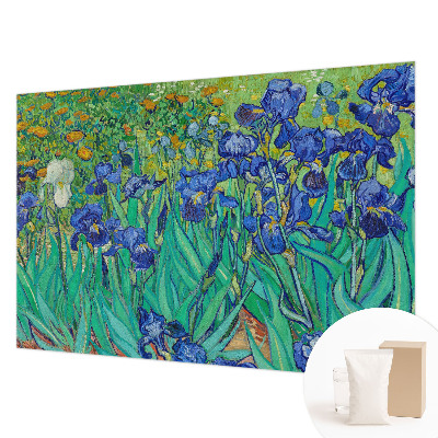 Papier peint panoramique facile à poser avec motif de fleurs de jardin