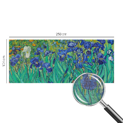 Papier peint panoramique facile à poser avec motif de fleurs de jardin