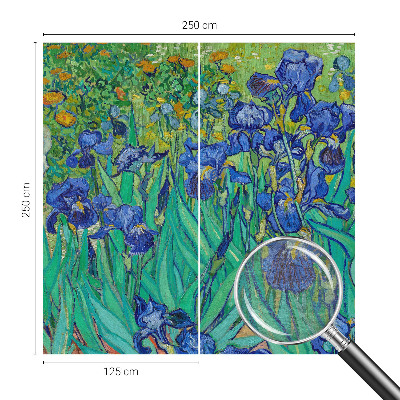 Papier peint panoramique facile à poser avec motif de fleurs de jardin
