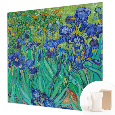 Papier peint panoramique facile à poser avec motif de fleurs de jardin