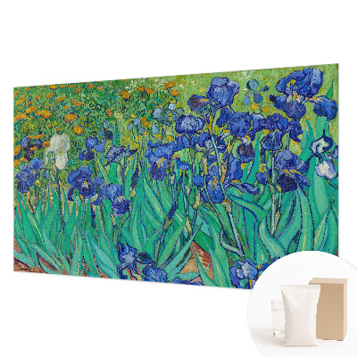 Papier peint panoramique facile à poser avec motif de fleurs de jardin