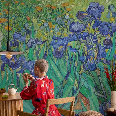 Papier peint intissé imprimé fleurs du jardin