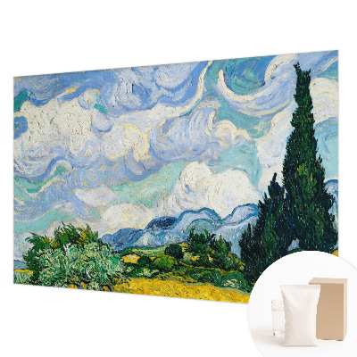 Papier peint panoramique de haute qualité avec un motif de nuages expressifs