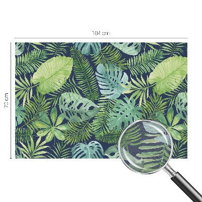 Papier peint photographique salon avec motif de feuilles tropicales