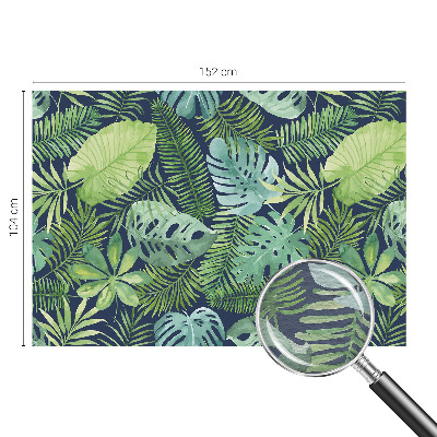 Papier peint photographique salon avec motif de feuilles tropicales