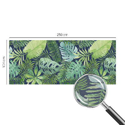 Papier peint photographique salon avec motif de feuilles tropicales