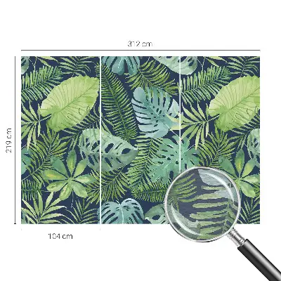 Papier peint photographique intissé feuilles tropicales